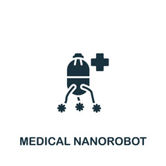 Medical Nanorobot icon. Monochrome simple Artificial Intelligence icon for templates, web design and infographics