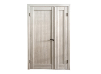 white wooden door on white
