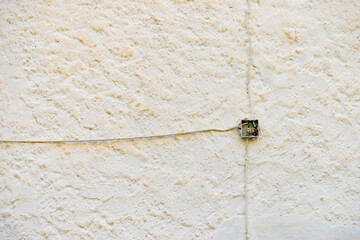Electric box on the white wall