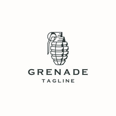 Grenade logo icon design template flat vector