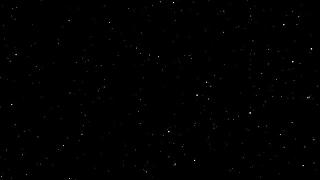 Fly by of stars in black sky. Stars pass by just like a space travel or time travel. Video apt for openers or into logo titles videos. Stars in the sky.
