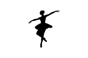Fototapeta na wymiar ballet dancer silhouette