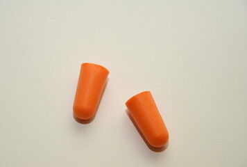 Ear plugs isolated on white background.