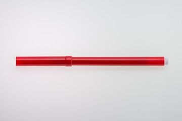 red marker ,white background