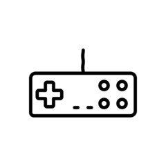 Gamepad Icon. Analog Controller. Vector sign in simple style isolated on white background.