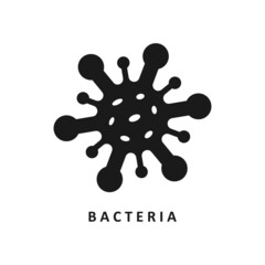 Bacteria sign symbol. Virus icon isolated on white background. Vector illustration EPS 10