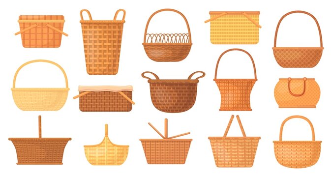 Wicker Basket Stock Illustration - Download Image Now - Basket