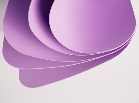 Lavender curvy shape elements on a bright background. Business abstract wallpaper