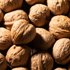 Whole walnuts,close up food background