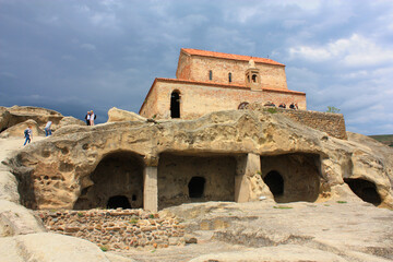 Ancient Orthodox Church in the Cave Town Uplistsikhe in Georgia