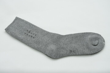 Pair of gray  male  socks 