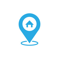 Home location. Map pin icon. Vector illustration EPS 10