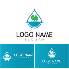 Water drop Logo Template vector illustration design