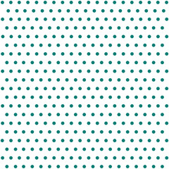 Seamless turquoise dot pattern icon. Polka rhombus background symbol. Wallpaper vector sign.