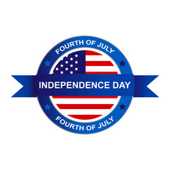 USA Independence Day Fourth of July Symbol Logo. Vector illustration EPS 10