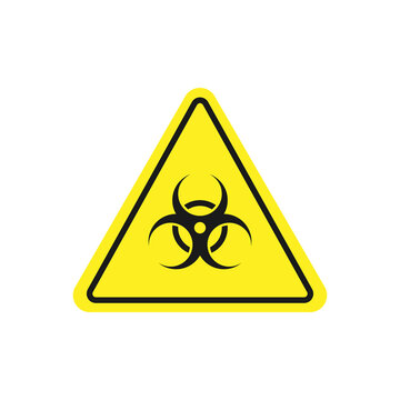 Biohazard sign symbol logo isolated on white background. Vector EPS 10