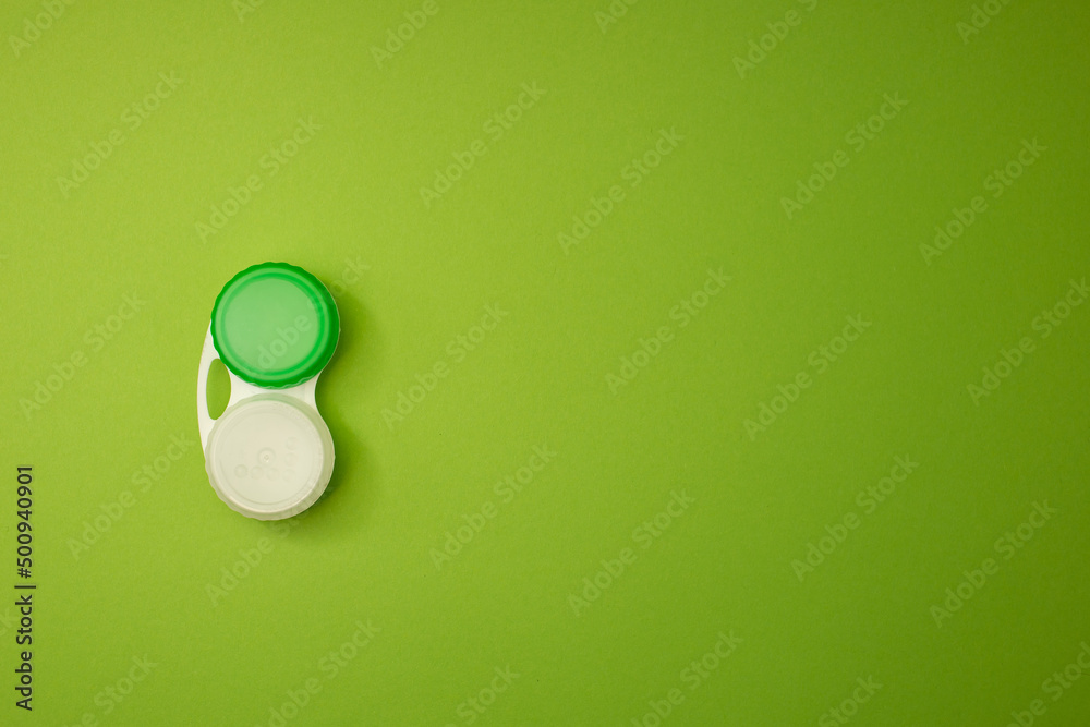 Sticker Lick container on green background, monochrome