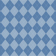 Fototapeta premium Classic diamond check pattern, blue and white checks pattern