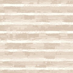 Minimal ecru jute plain horizontal stripe texture pattern. Two tone washed out beach decor background. Modern rustic brown sand color design. Seamless striped distress shabby chic pattern. 