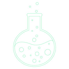 Chemical test tube vector icon set minimalist simple flat illustration. Experiment chemical flask for science isolated on white background.