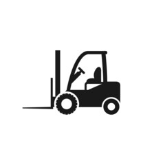 Forklift truck icon isolated on white background Vector EPS 10