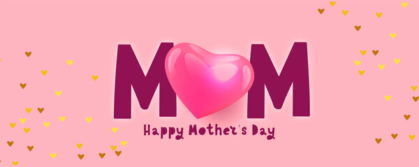 Happy Mother's Day Calligraphy greeting card banner Background