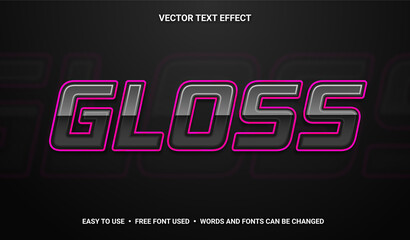 Gloss Editable Vector Text Effect.