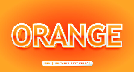 orange editable text effect