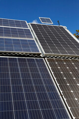 Obraz premium Solar panels. Green energy. Alternative light energy. Solar energy. Ecology. Environment. Technology. Alternative electricity. Renewable.
