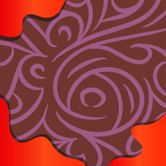 Abstract background with swirls and curves waves arabic ornament