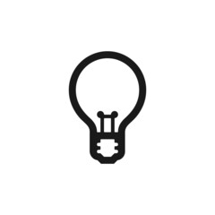 Light bulb symbol icon in flat style. Vector EPS 10