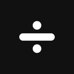 Divide icon on grey background