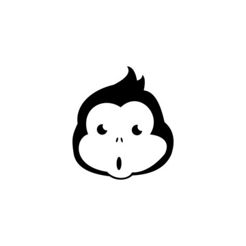 monkey head logo vector image template