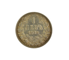  Lev coin made by Bulgaria in 1913, that shows Numeral value