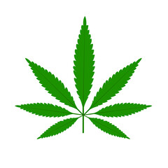 Green marijuana ,Hemp leaf vector illustration.