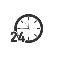 24 hours work around the clock icon. Vector EPS 10