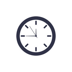 Clock icon flat vector illustration on white background. EPS 10
