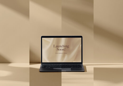 Laptop Mockup with Shadow Effects