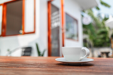 Coffee cup in coffee shop