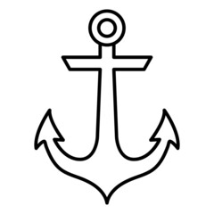 Anchor vector icon, outline logo