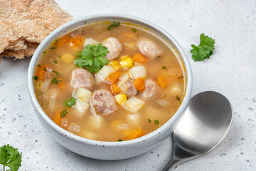 Chicken meatball soup
