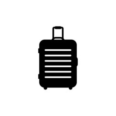 Suitcase black icon. Travel bag symbol. Vector EPS 10