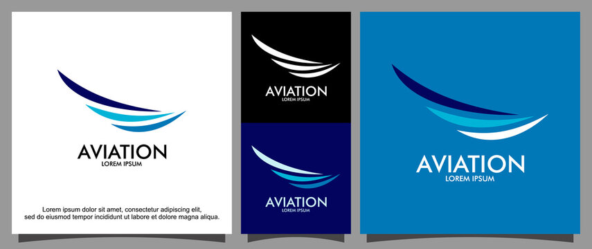 Aviation logo and delivery template