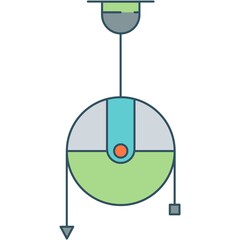 Physics science lab equipment flat vector icon