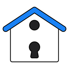 Modern design icon of home security