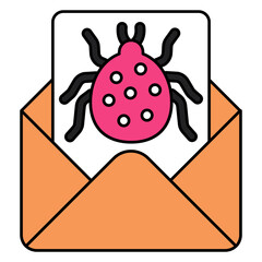 Bug mail icon in editable design
