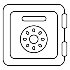 An editable design icon of bank locker