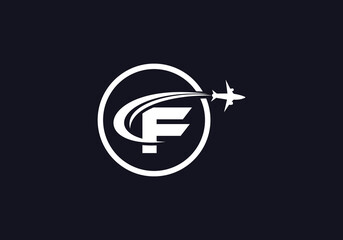 Aviation and airlines logo, Tour and travel agency symbol design with letter and alphabets