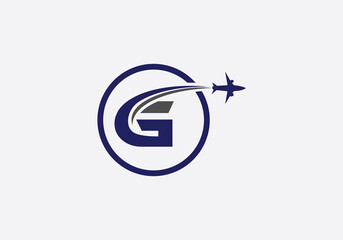 Aviation and airlines logo, Tour and travel agency symbol design with letter and alphabets