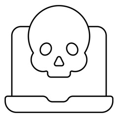 Perfect design icon of online danger